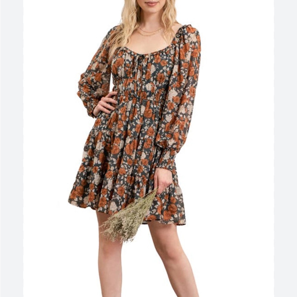 by the River Floral Mini Sundress